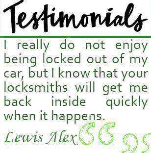 Locksmiths Escondido CA testmonial